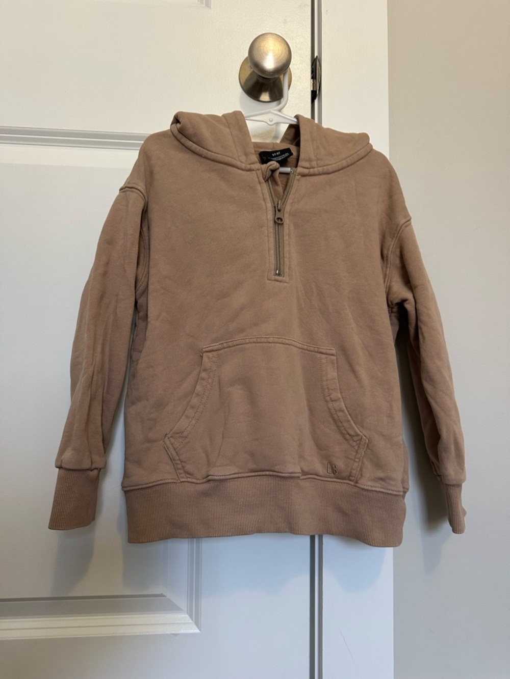 Little Bipsy Men's Taupe Half-Zip Hooded Sweatshirt